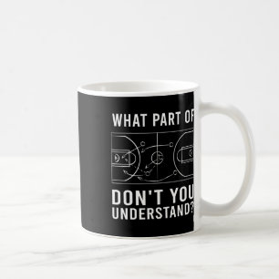 Fun Bysketbyll Coach For Men Women Tactic Diagram Coffee Mug