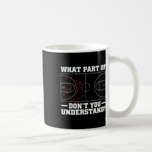 Fun Bysketbyll Coach For Men Women Tactic Diagram Coffee Mug