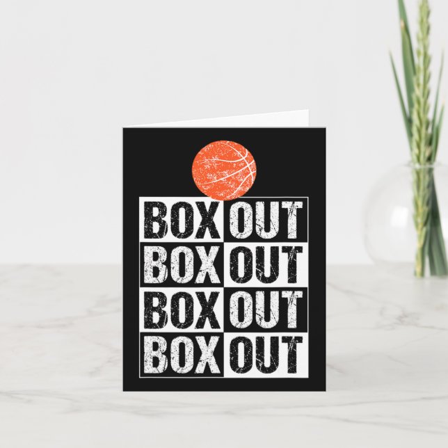 Fun Bysketbyll Coach Gift Box Out Saying  Card (Front)
