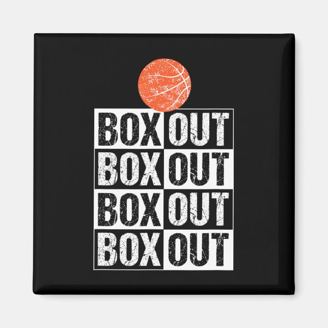 Fun Bysketbyll Coach Gift Box Out Saying  Magnet (Front)