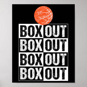 Fun Bysketbyll Coach Gift Box Out Saying Poster
