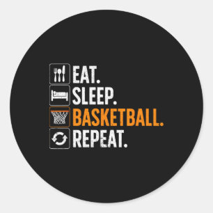 Fun Bysketbyll For Men Women Team Sport Bysketbyll Classic Round Sticker