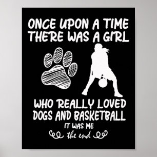 Fun Bysketbyll For Teen Girls Who Loves Dogs Poster