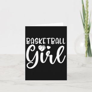 Fun Bysketbyll Girl Card