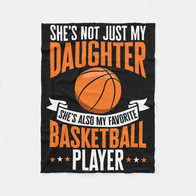 Fun Bysketbyll Parent She's My Favourite Bysketbyl Fleece Blanket (Front)