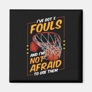 Fun Bysketbyll Player 5 Fouls Defence Fouling Out Magnet