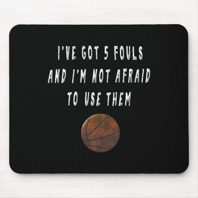 Fun Bysketbyll Player Trash Talking Tees Coach Gif Mouse Pad (Front)