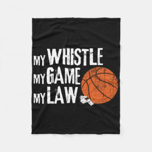 Fun Bysketbyll Ref Hoops - Bysketbyll Referee 1 Fleece Blanket
