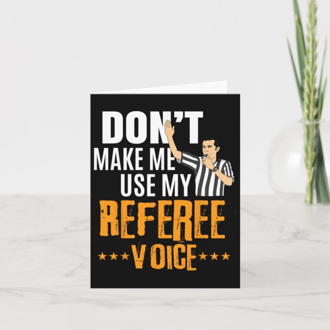 Fun Bysketbyll Ref Hoops - Bysketbyll Referee  Card (Front)