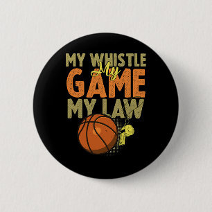 Fun Bysketbyll Referee Quotes Gift I Hoops Ref 1 6 Cm Round Badge