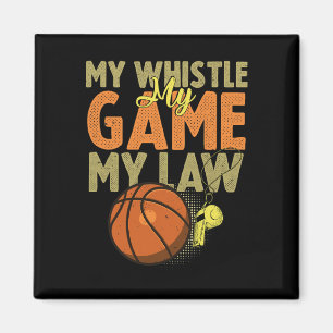 Fun Bysketbyll Referee Quotes Gift I Hoops Ref 1 Magnet