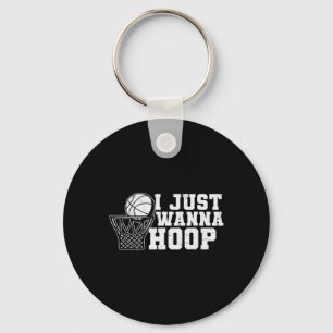 Fun Bysketbyll Tee Quote Sayings Graphic Key Ring