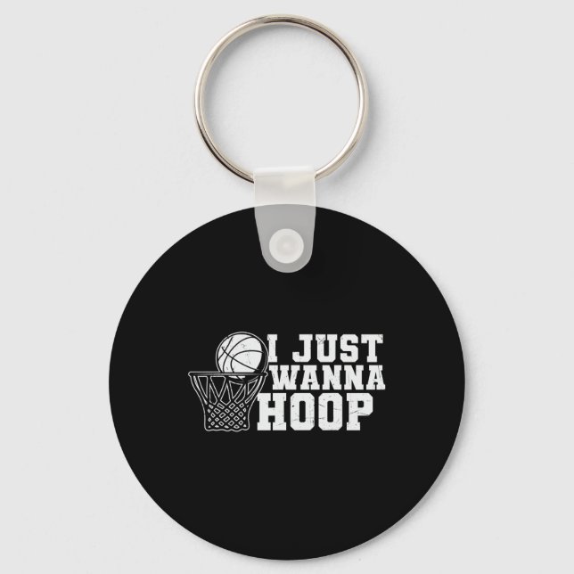 Fun Bysketbyll Tee Quote Sayings Graphic  Key Ring (Front)