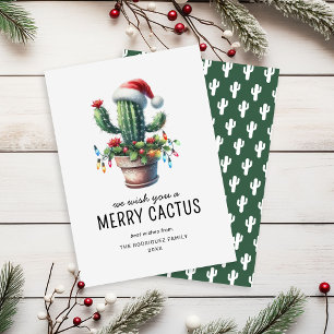 Fun Cactus Christmas Holiday Cards