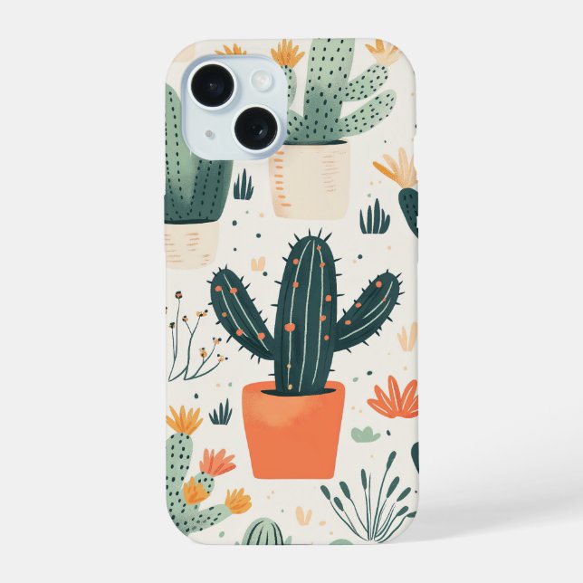 Fun Cactus iPhone Cover (Back)
