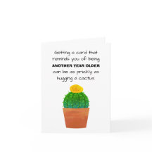 Fun Cactus Plant Image Happy Birthday Greeting