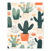 Fun Cactus Print Poster