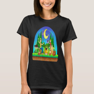 FUN CAMPING TEE CAMP TENT CAMPING THE GREAT OUTDOO