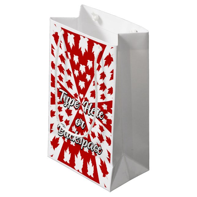 Fun Canada Favour Bags Personalised Canada Bags (Front Angled)