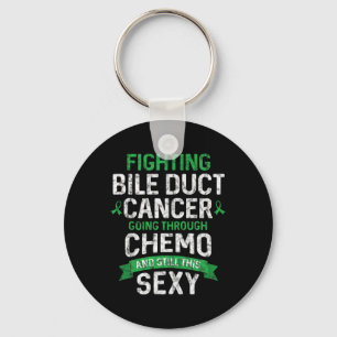 Fun Cancer Fighter Bile Duct Cancer Patient Chemo  Key Ring