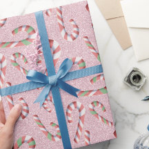 Fun Candy Cane Pattern Pink