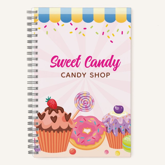 Fun Candy Shop Notebook Journal (Front)