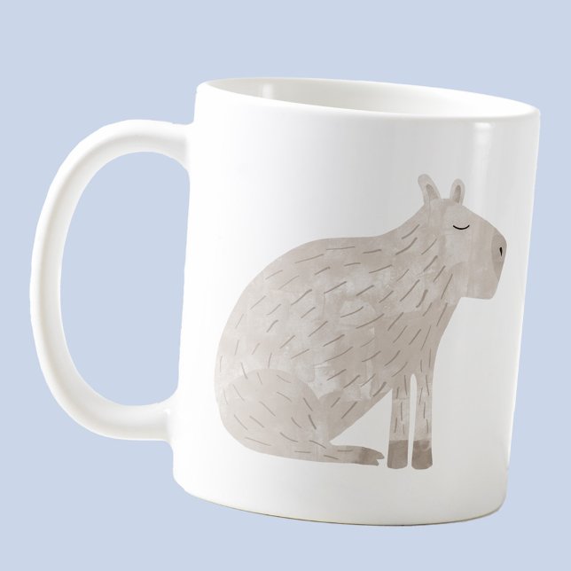 Fun Capybara Coffee Mug (Fun capybara animal wildlife coffee mug)