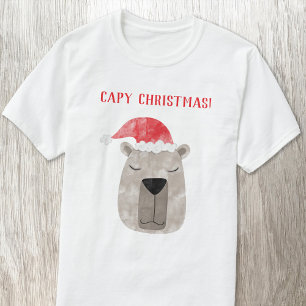 Fun Capybara Personalised Christmas T-Shirt
