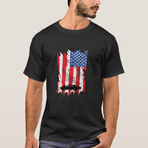 Fun Car Guy Gift American Flag Big Block Muscle Ca T-Shirt