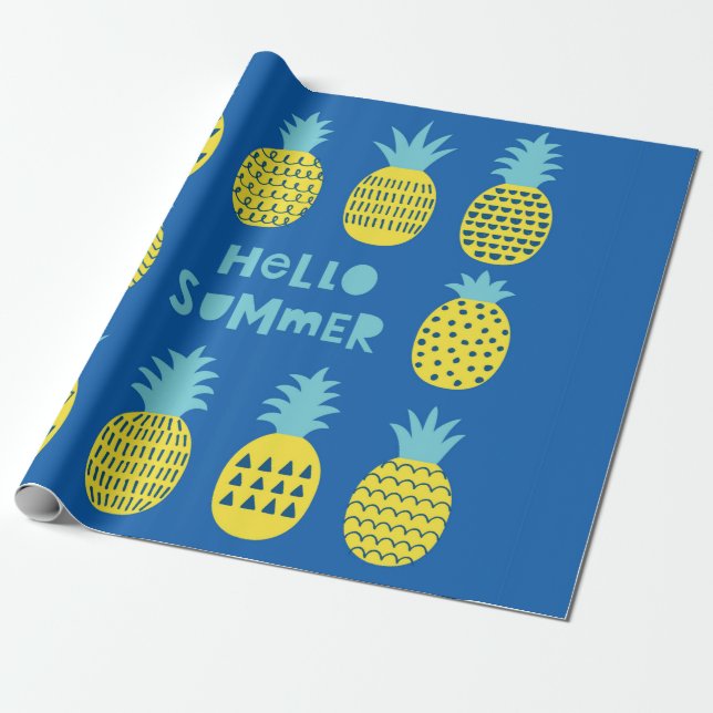 Fun card with pineapples. wrapping paper (Unrolled)