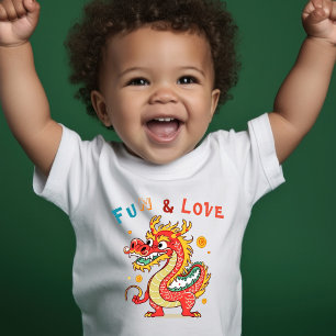 Fun Carton Dragon Chinese New Year Fu Kids Gift Toddler T-Shirt
