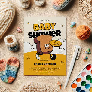 Fun Cartoon Baby Shower Invitation for Boy
