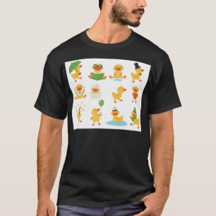 Fun Cartoon Ducks Kids bulldog dog T-Shirt