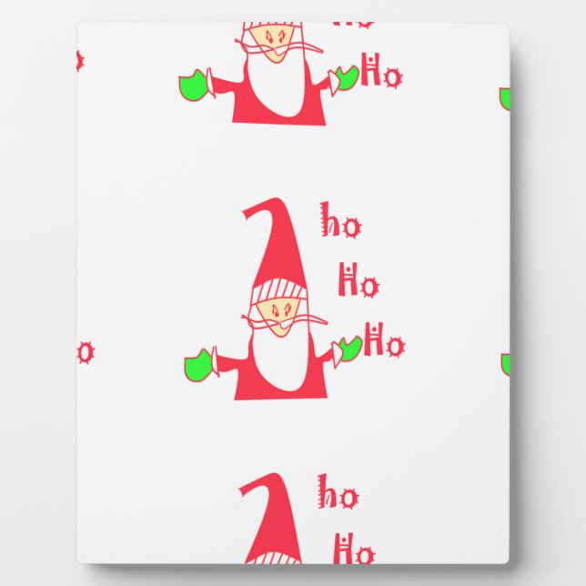 Fun Cartoon Mouse Santa Collection Plaque (Front)