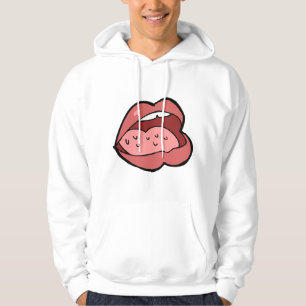 Fun Cartoon Open Mouth and Lips Hoodie