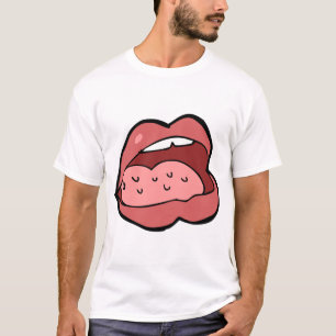 Fun Cartoon Open Mouth and Lips T-Shirt