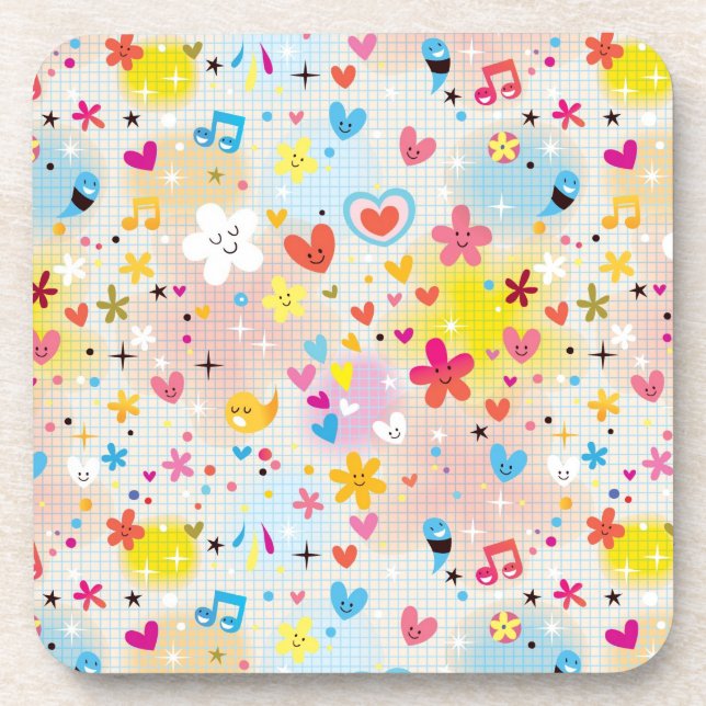 fun cartoon pattern coaster (Front)