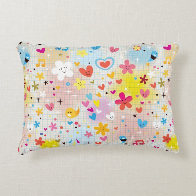 fun cartoon pattern decorative cushion (Front)
