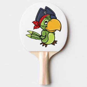 Fun Cartoon Pirate Parrot Ping Pong Paddle