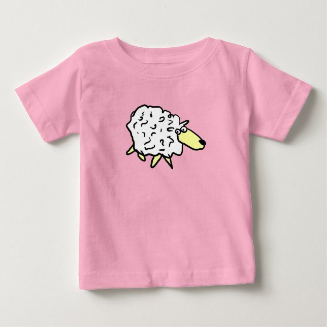 Fun Cartoon Sheep Baby T-Shirt (Front)