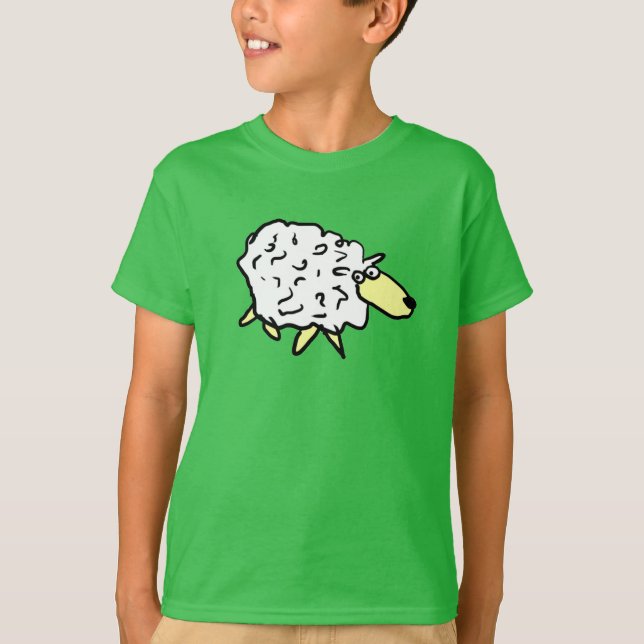 Fun Cartoon Sheep T-Shirt (Front)