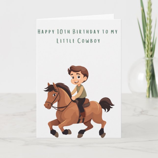 Fun Cartoon Style Horse and Rider Card (Front)