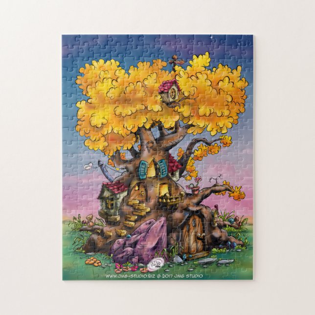 fun cartoon tree puzzle (Vertical)