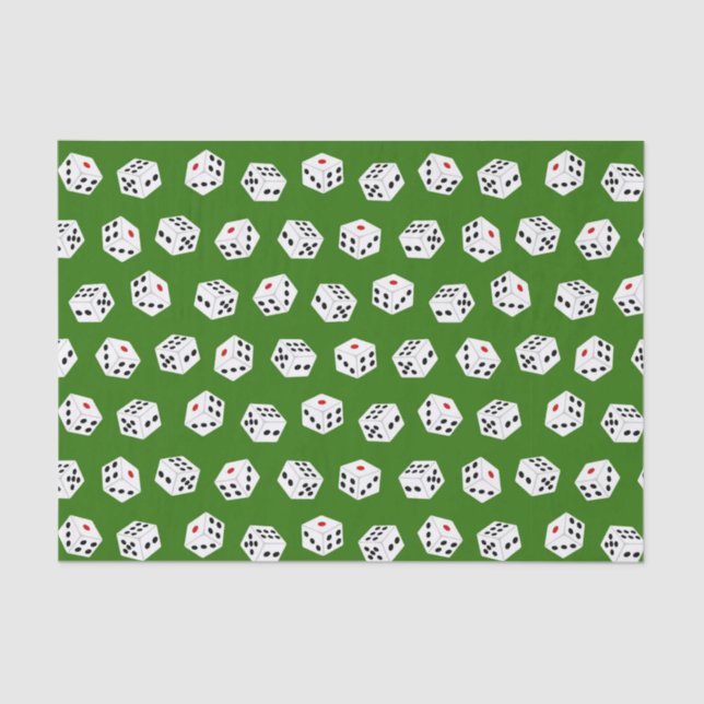 Fun Casino dice pattern party tissue paper (Front)