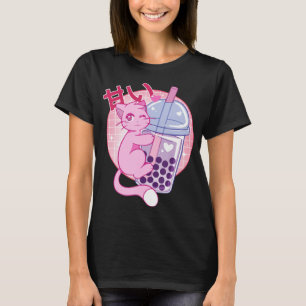 Fun Cat Boba Tea Bubble Tea Anime Kawaii Gift Girl T-Shirt