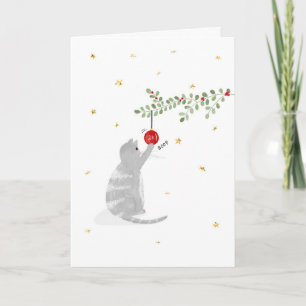 Fun Cat Boop Christmas Holiday Card