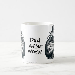  Fun Cat Dad Scuba Diver  Personalise Coffee Mug
