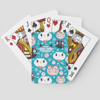 Fun Cat Faces Playing Cards
