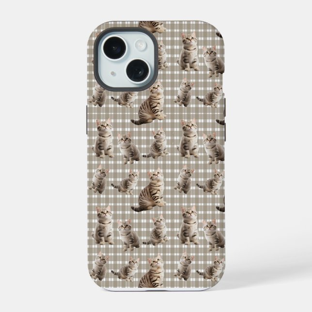 Fun Cat iPhone 15 Phone Case (Back)