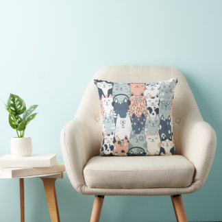 Fun Cat Pattern Cushion